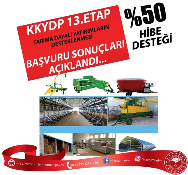  Erzurum tarımına proje dopingi!