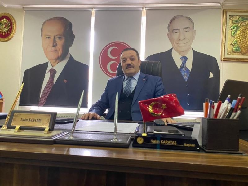 MHP Erzurum İl Başkanı Karataş: “Kendisine ait olmayan kanatlarla yükselen bir kuşun akıbeti, burnunun üstüne yere çakılmaktır”
