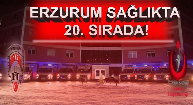 Erzurum sağlıkta 20’inci sırada