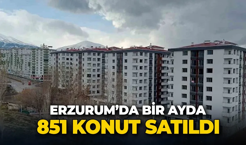 Erzurum’da bir ayda 851 konut satıldı