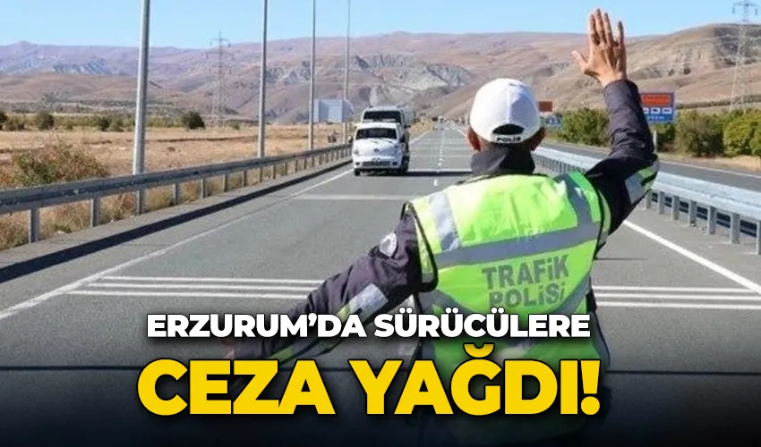 Erzurum’da bir haftada 2 bin 562 sürücüye ceza kesildi