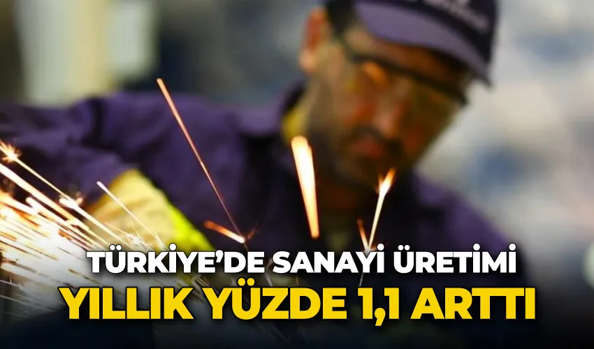 Türkiye’de sanayi üretimi yıllık yüzde 1,1 arttı