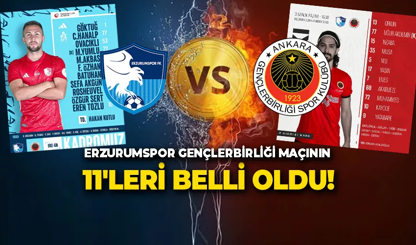 Erzurumspor Gençlerbirliği Maçının 11