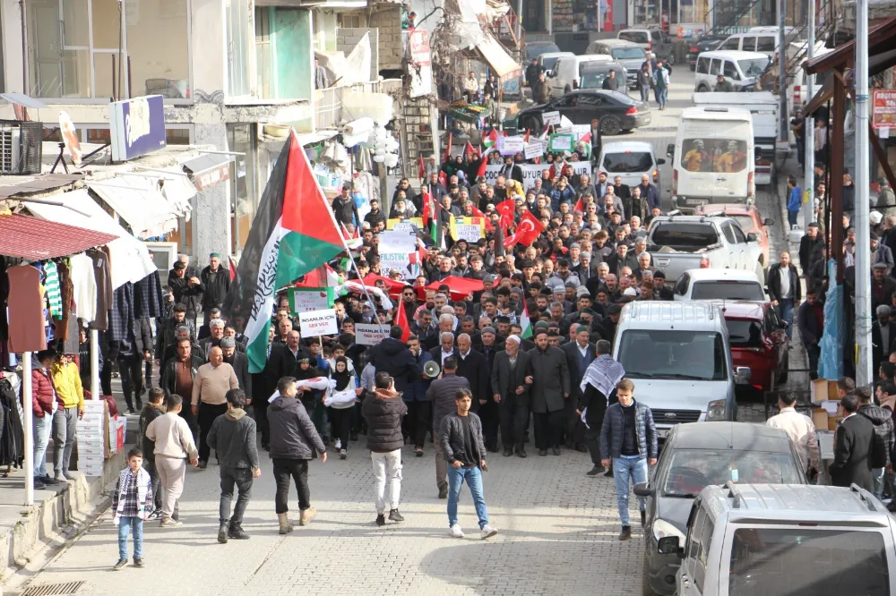 Hizan’da Filistin’e destek yürüyüşü