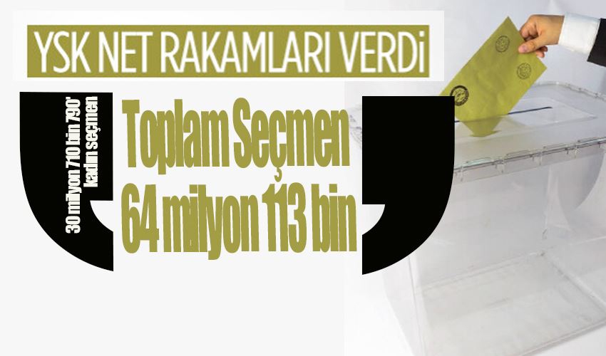 YSK Başkanı Ahmet Yener, seçimlere ilişkin verileri paylaştı
