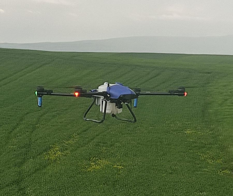 Malazgirt’te drone ile ilaçlama dönemi