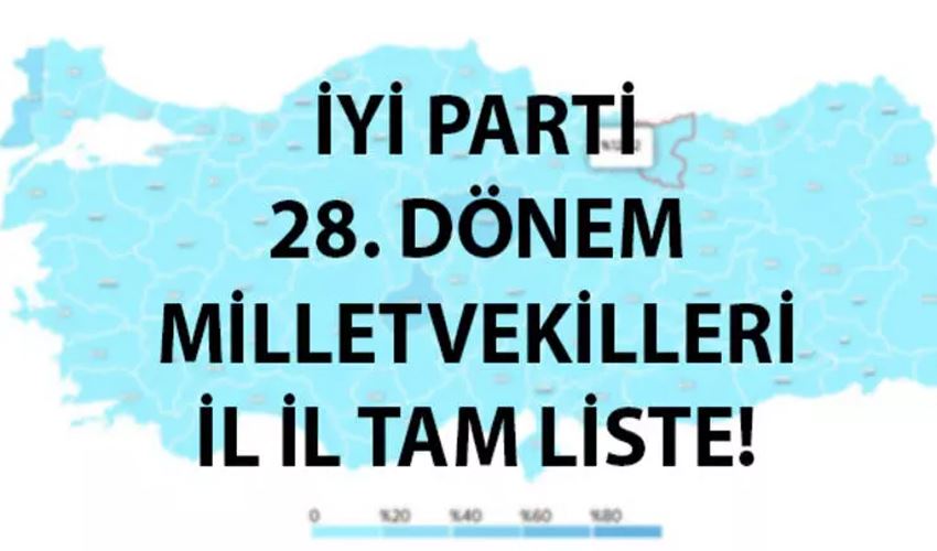 İl il tam liste İYİ Parti milletvekilleri isimleri 2023
