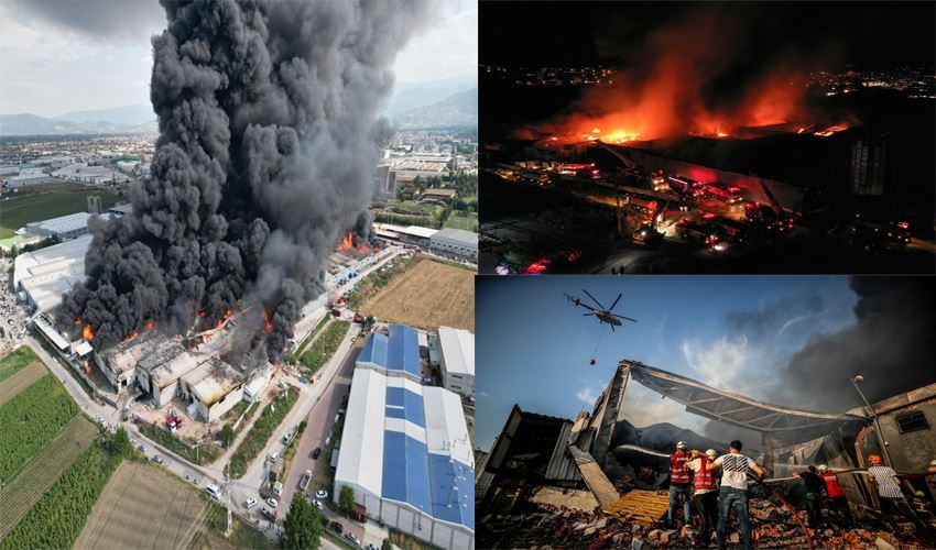Bursa’da 10 fabrika yandı