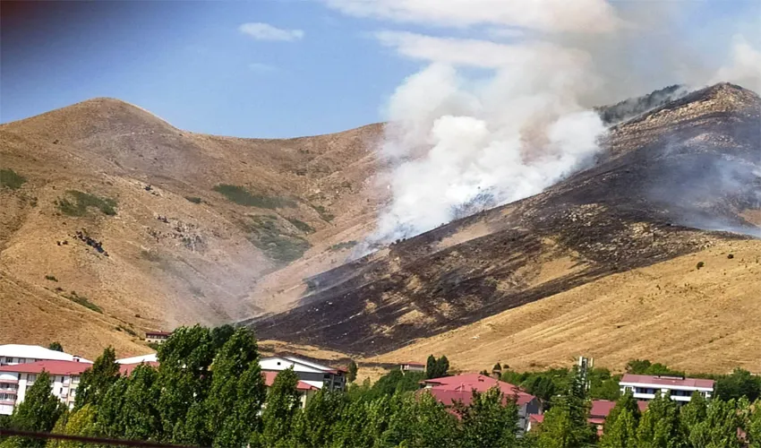 Bitlis’te 12 hektarlık alanda örtü yangını çıktı