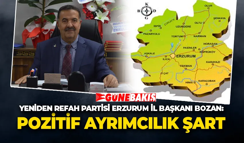 Yeniden Refah Partisi Erzurum İl Başkanı Bozan: 
