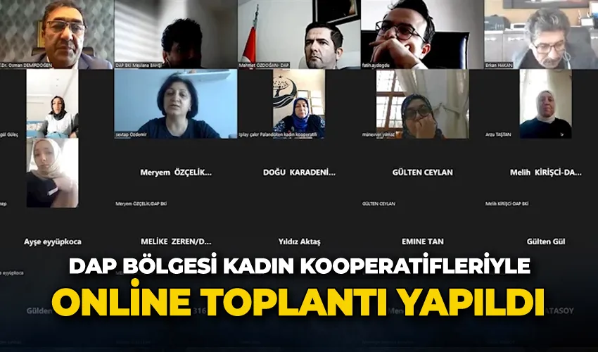 DAP bölgesi kadın kooperatifleriyle online toplantı yapıldı