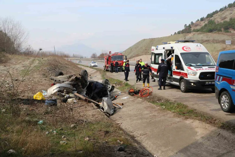 Amasya’da feci kaza: 1 ölü, 1 yaralı