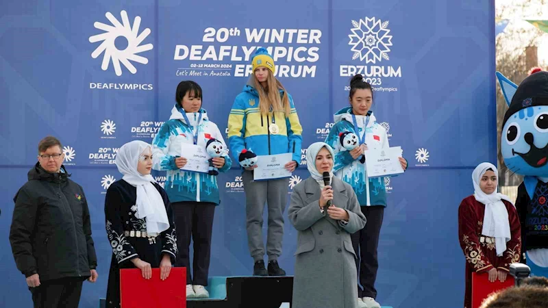 Erzurum 20. İşitme Engelliler Kış Olimpiyat Oyunları’nda ilk madalyalar verildi