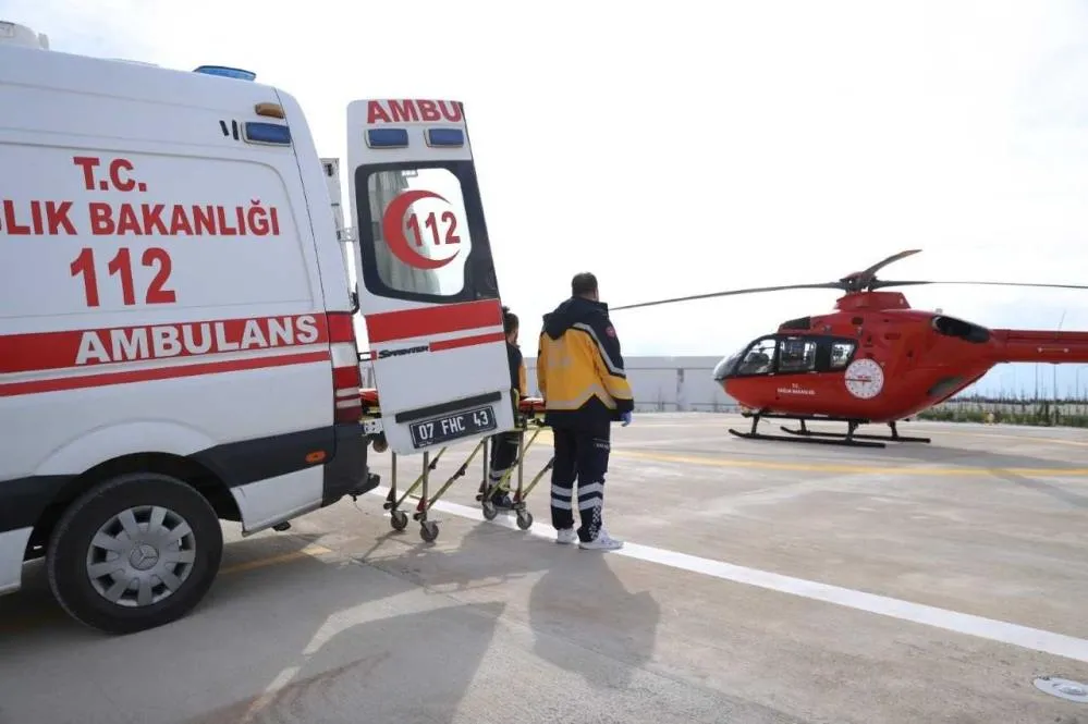 Antalya Şehir Hastanesi hava ambulansı hizmetine başladı