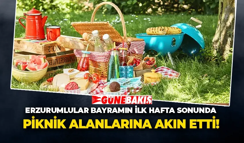 Erzurumlular Bayramın İlk Hafta Sonunda Piknik Alanlarına Akın Etti!