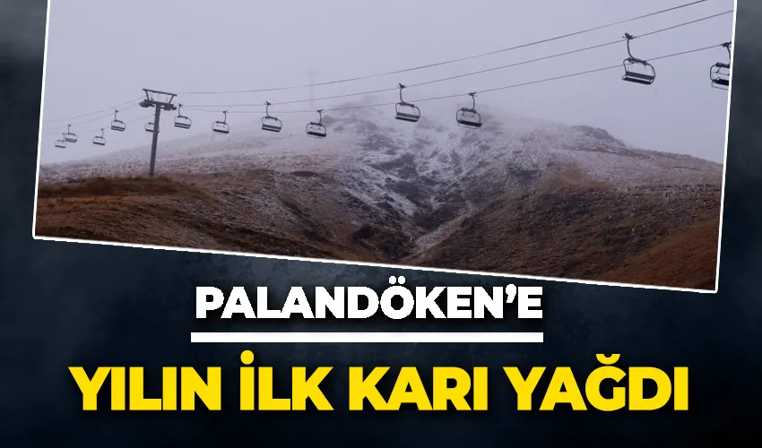 Palandöken’e yılın ilk karı yağdı
