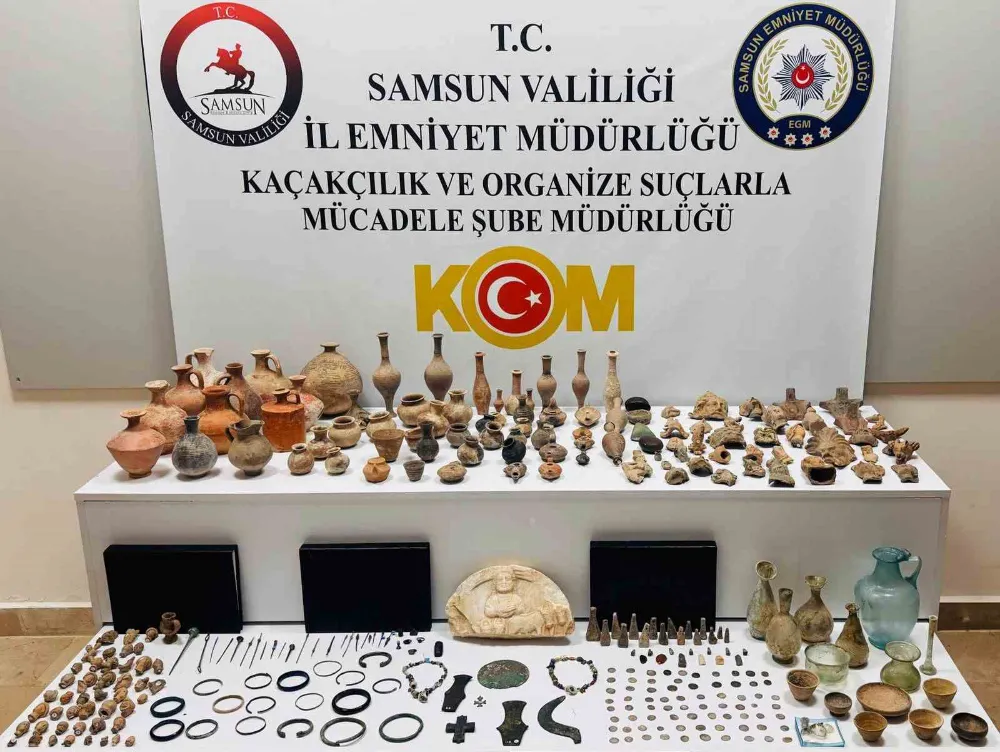 Samsun’da 325 tarihi eser ele geçirildi