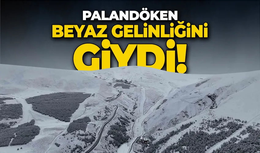 Palandöken beyaz gelinliğini giydi