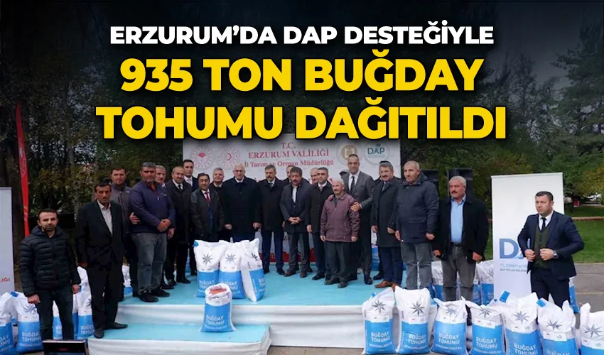 Erzurum’da DAP desteğiyle 935 ton buğday tohumu dağıtıldı