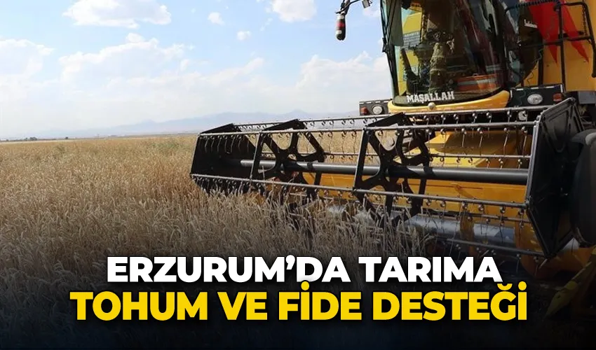 Erzurum’da tarıma tohum ve fide desteği