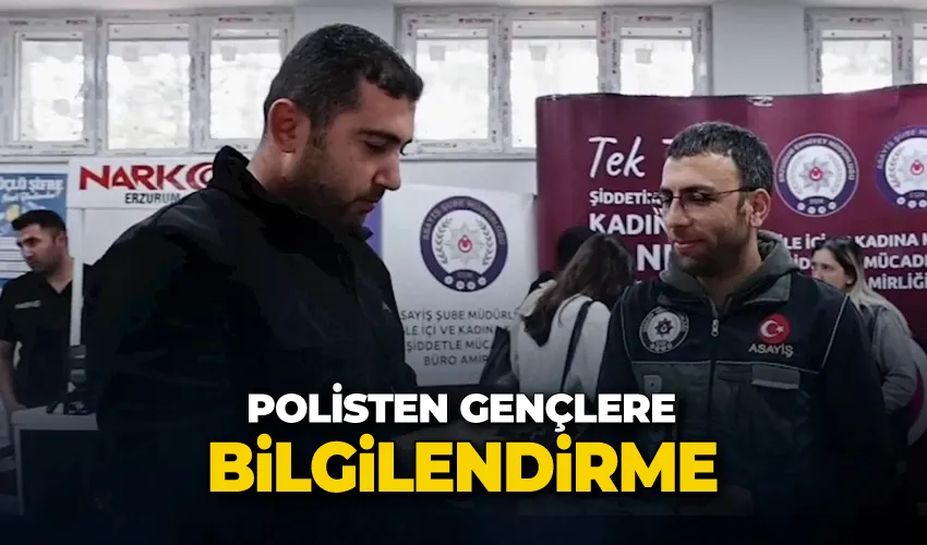 Polisten gençlere bilgilendirme