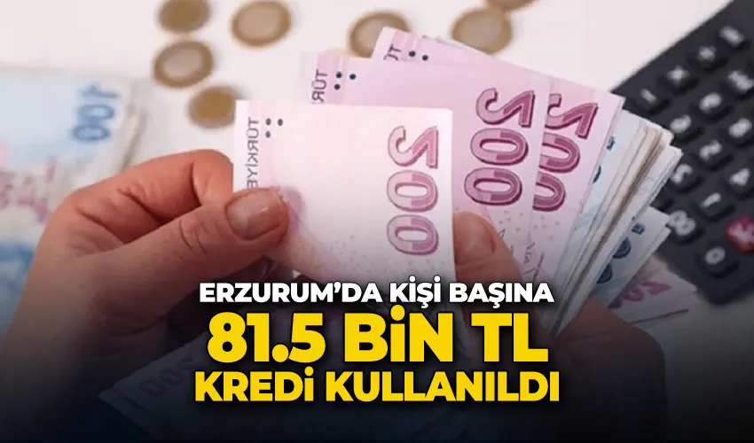 Erzurum’da kişi başına 81.5 bin TL kredi kullanıldı