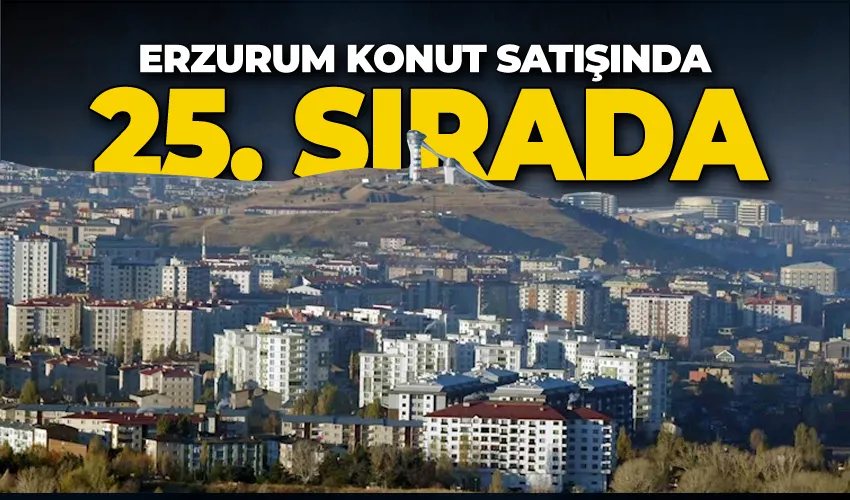 Erzurum konut satışında 25. sırada