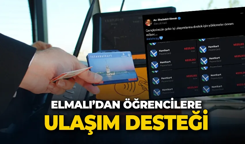 Elmalı’dan öğrencilere ulaşım desteği