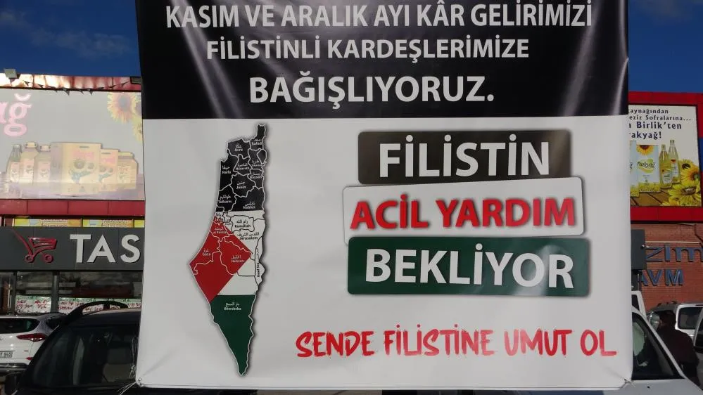 İki aylık kârını Filistin