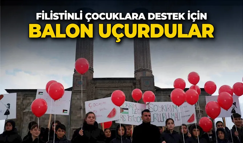 Filistinli çocuklara destek için balon uçurdular