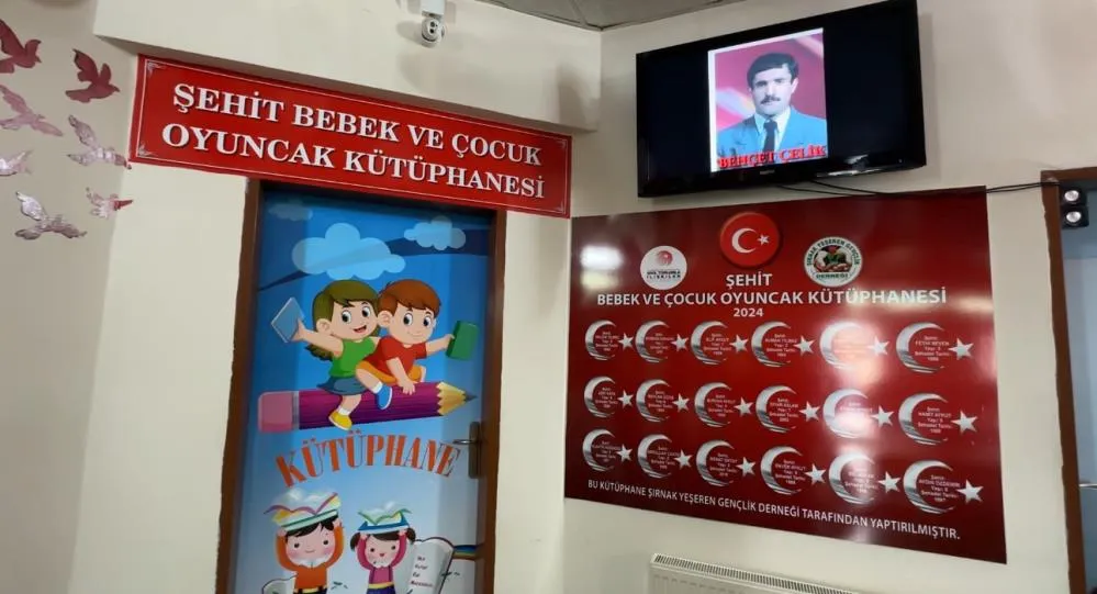 Şehit 18 bebek ve çocuk anısına kütüphane kuruldu