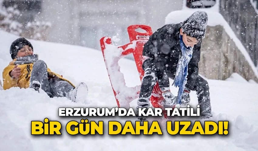 Erzurum’da Eğitime Kar Tatili: Kamu Personeline de İzin