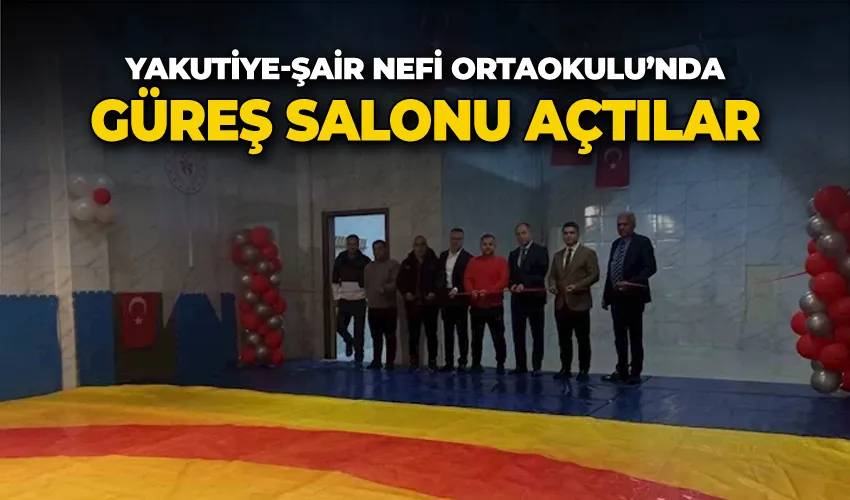 Okulda güreş salonu açtılar