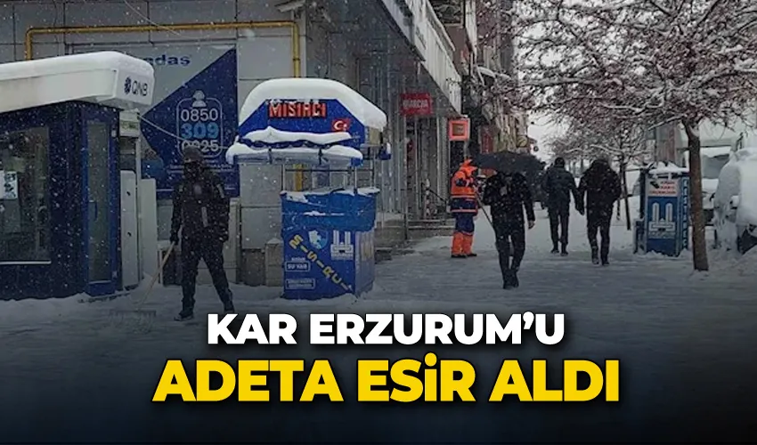 Kar Erzurum’u adeta esir aldı