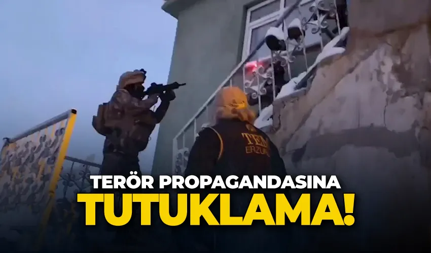 Terör propagandasına tutuklama