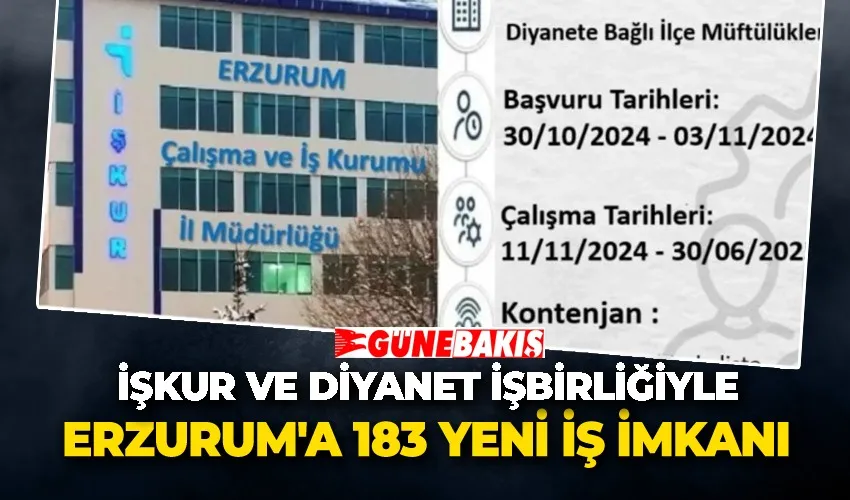 İŞKUR ve Diyanet İşbirliğiyle Erzurum