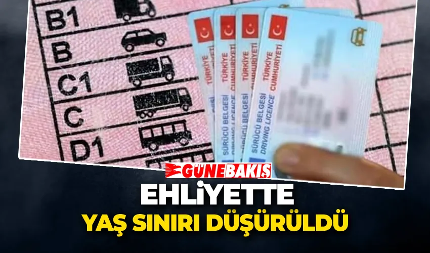 Ehliyette Yaş Sınırı Düşürüldü