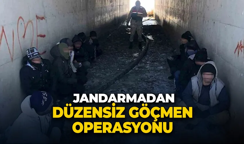 Jandarmadan düzensiz göçmen operasyonu