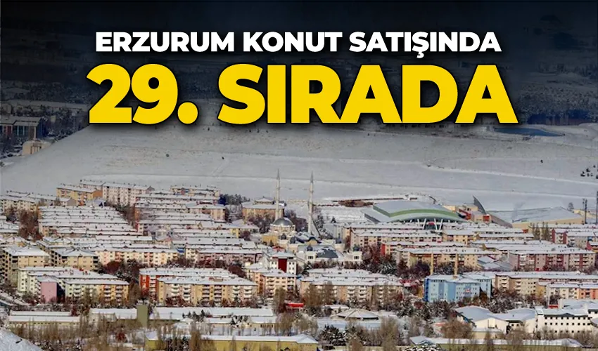 Erzurum konut satışında 29. sırada