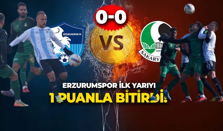 Erzurumspor ilk yarıyı 1 puanla bitirdi