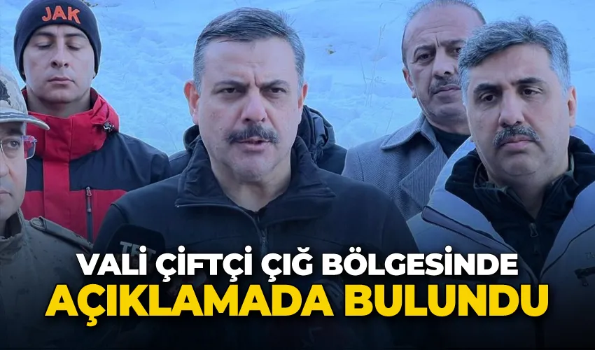 Erzurum Valisi Mustafa Çiftçi çığ bölgesinde açıklamalarda bulundu