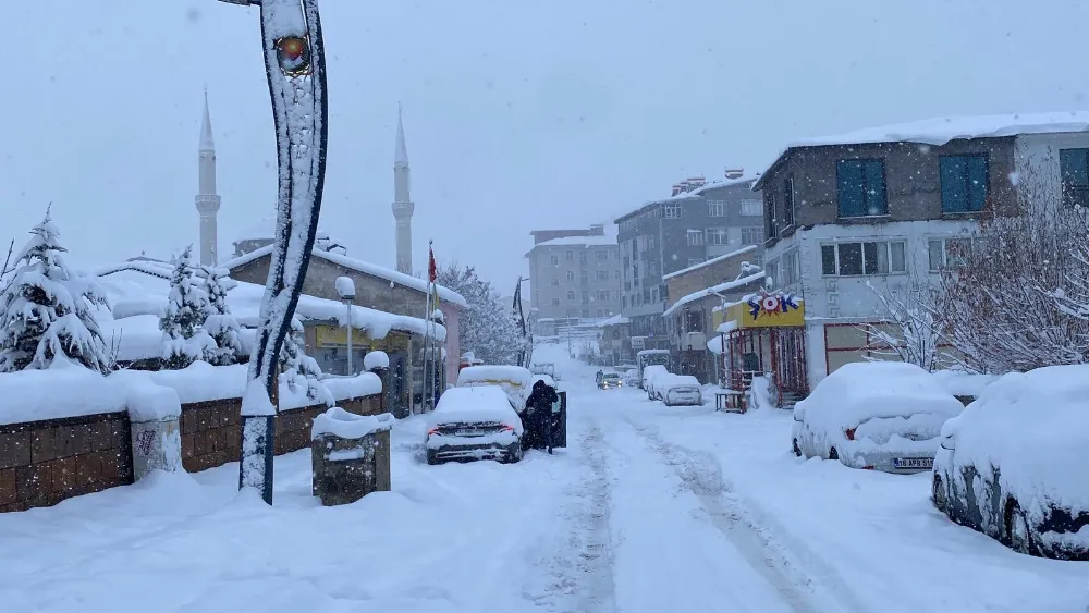 Kar, bir ilçenin tüm köy yollarını ulaşıma kapattı