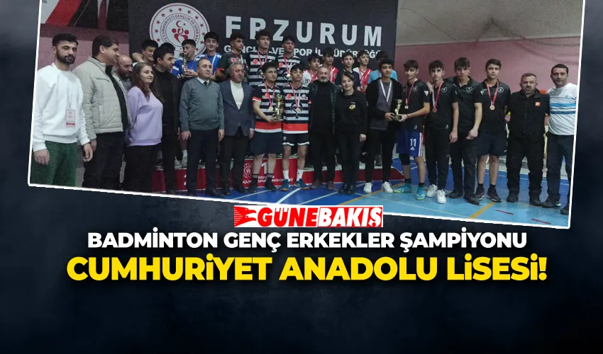 Badminton Genç Erkekler Şampiyonu Cumhuriyet Anadolu Lisesi!