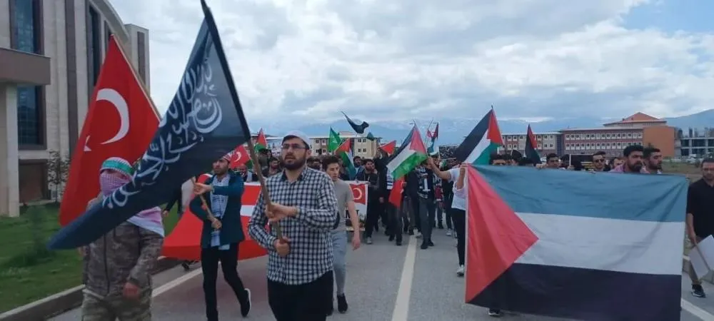 Erzincan’da Filistin’e destek yürüyüşü