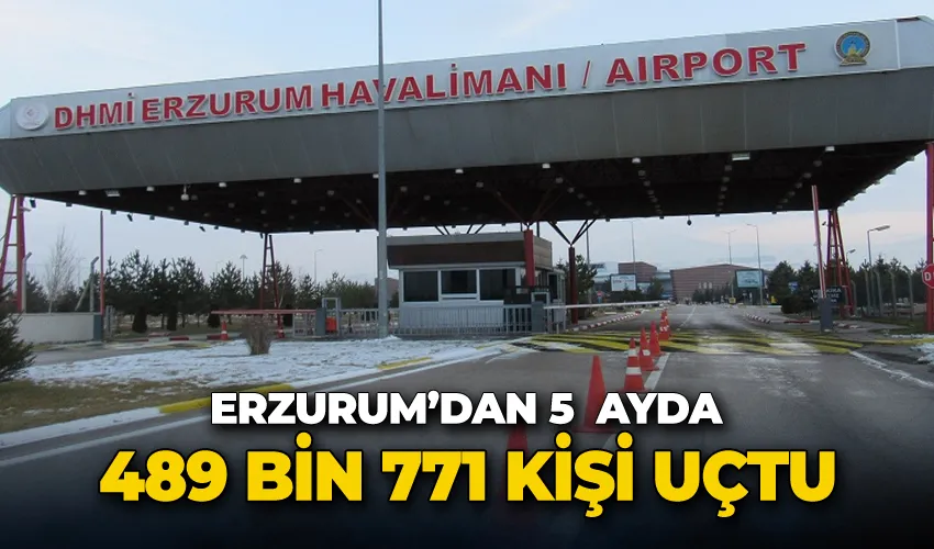 Erzurum’dan 5  ayda 489 bin 771 kişi uçtu