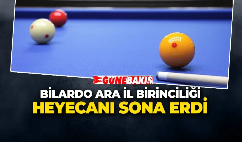 Bilardo Ara İl Birinciliği Heyecanı Sona Erdi