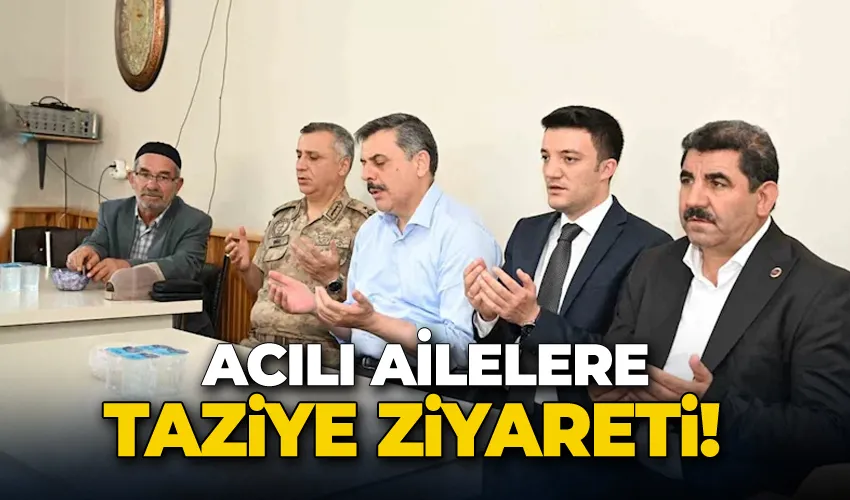 Acılı ailelere taziye ziyareti