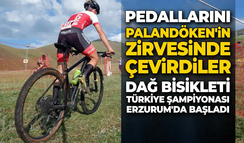 Pedallarını Palandöken’in zirvesinde çevirdiler