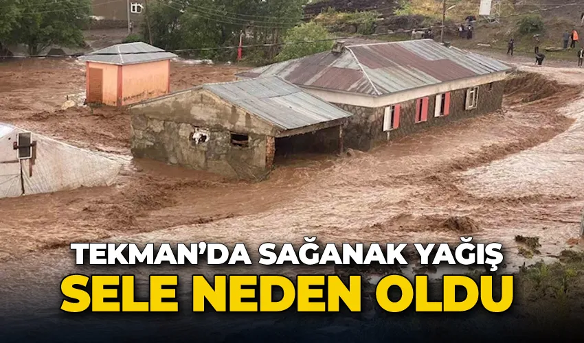 Tekman’da sağanak yağış sele neden oldu