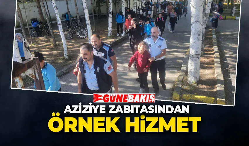 Aziziye zabıtasından örnek hizmet 